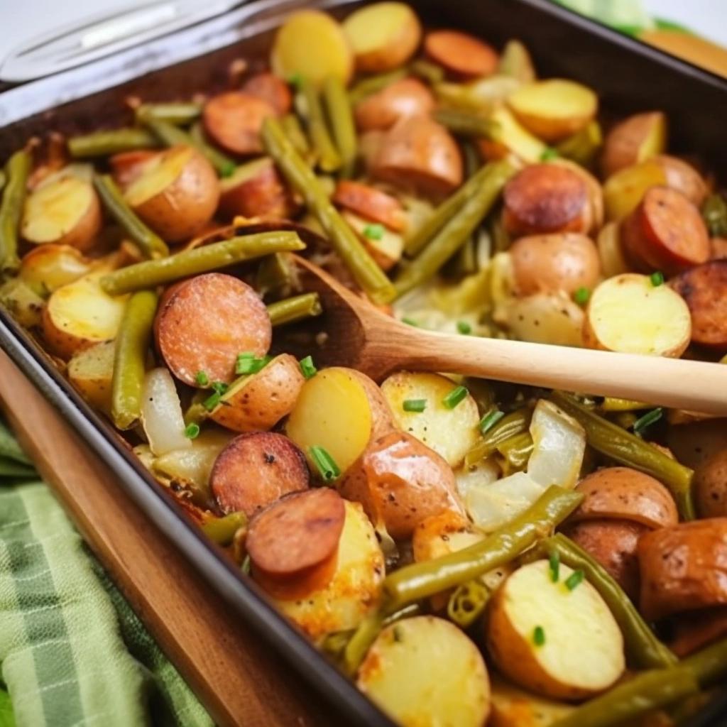 Sausage Green Bean Potato Casserole – Then and Now Recipes