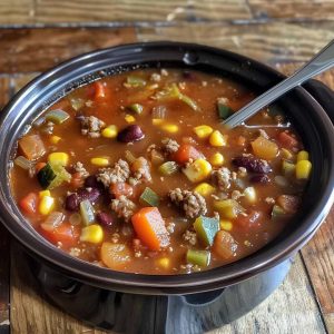 Hearty Crockpot Cowboy Soup