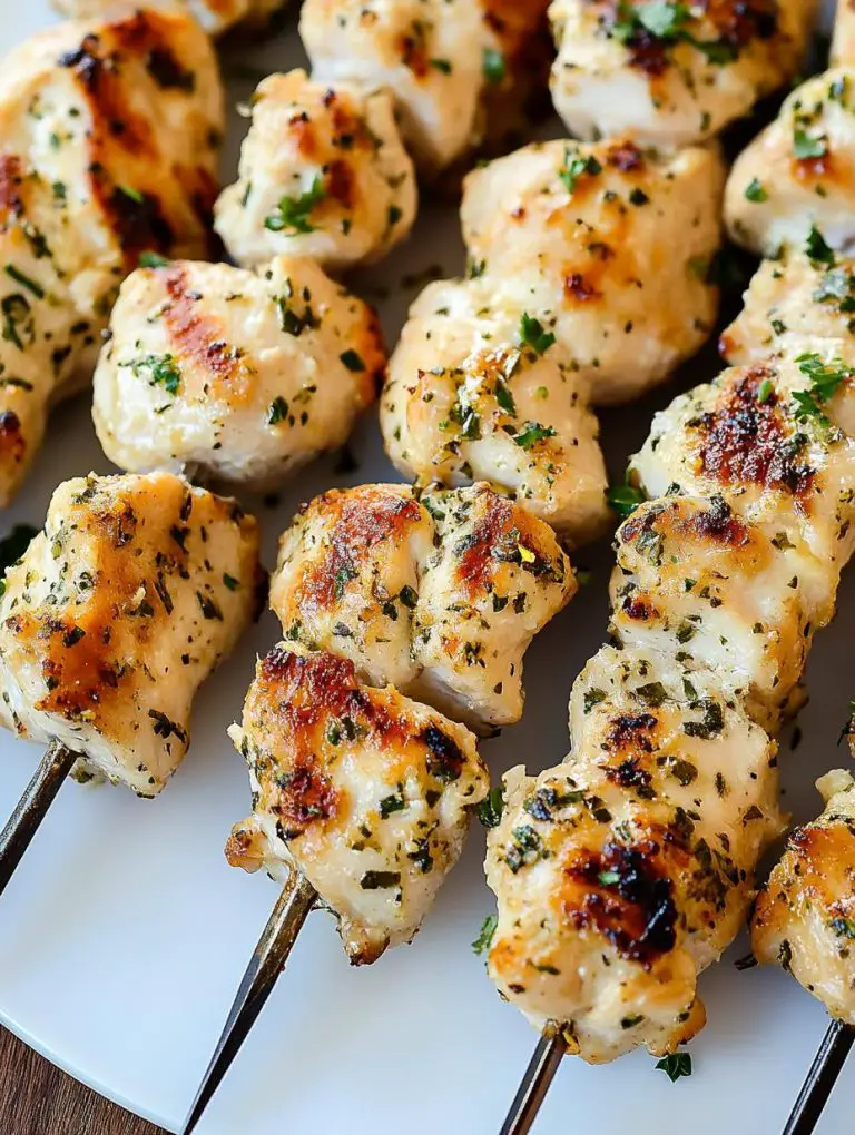 Garlic Parmesan Chicken Skewers – Then and Now Recipes