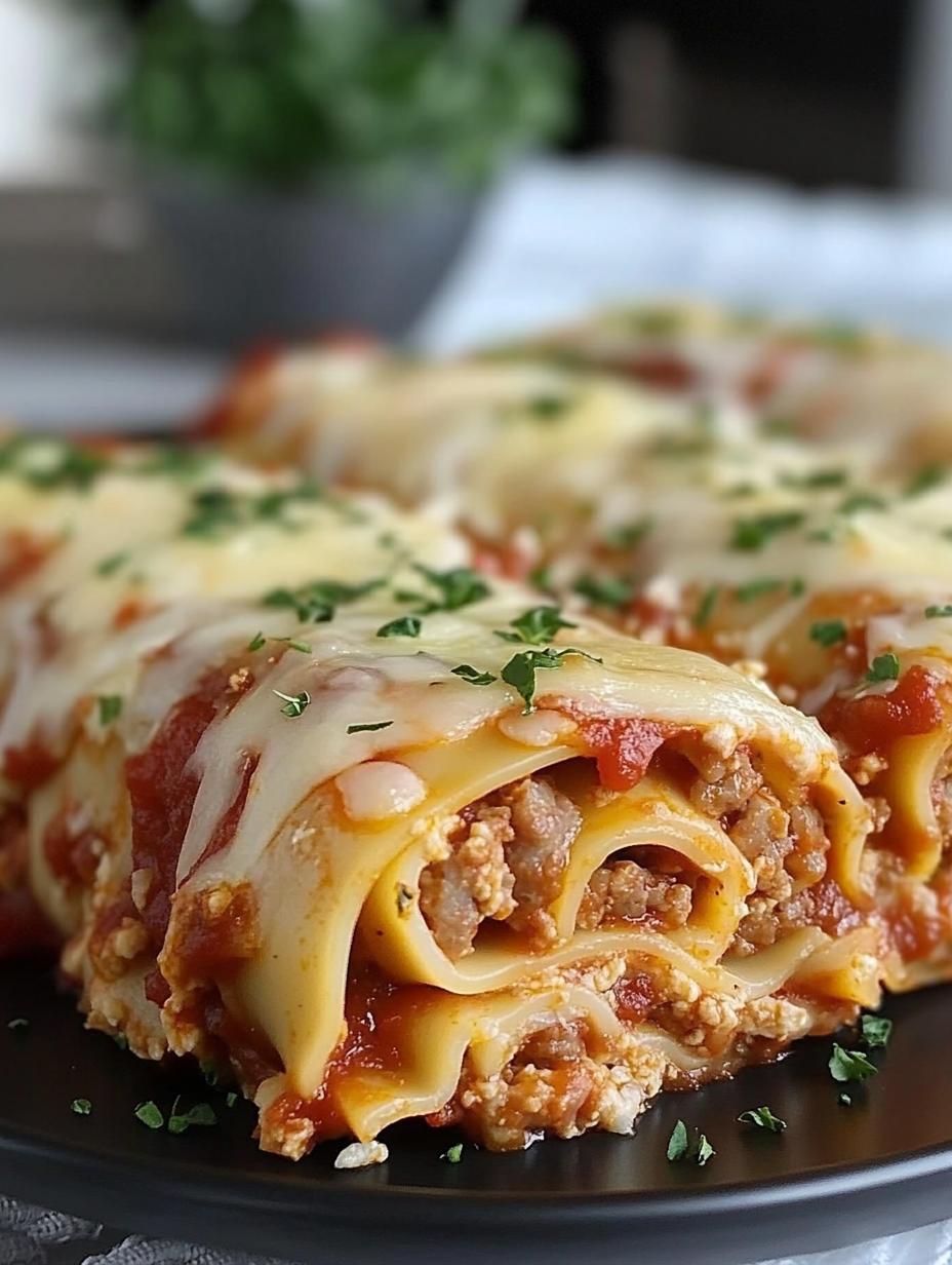 3-Cheese Sausage Lasagna Roll-Ups