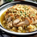 4-Ingredient Slow Cooker Chicken with Stuffing