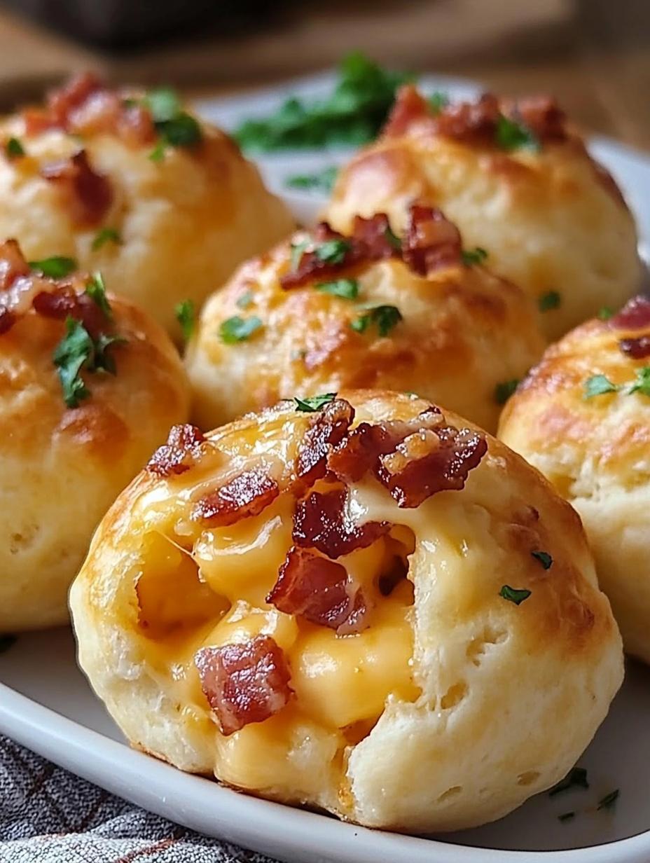 Baked Bacon Stuffed Cheese Bombs