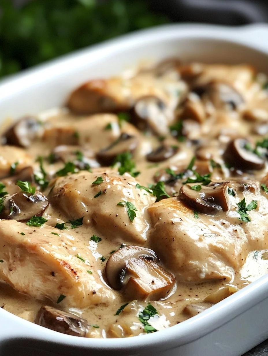 Baked Chicken Stroganoff