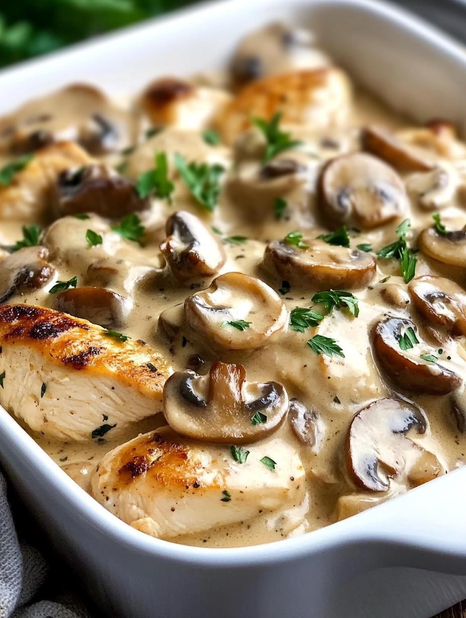 Baked Chicken Stroganoff