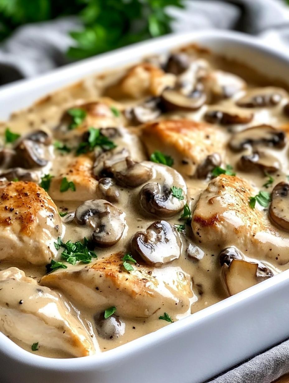 Baked Chicken Stroganoff