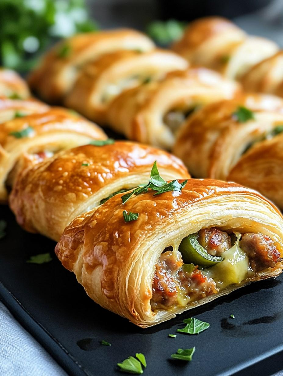 Baked Jalapeño Popper Sausage Crescents