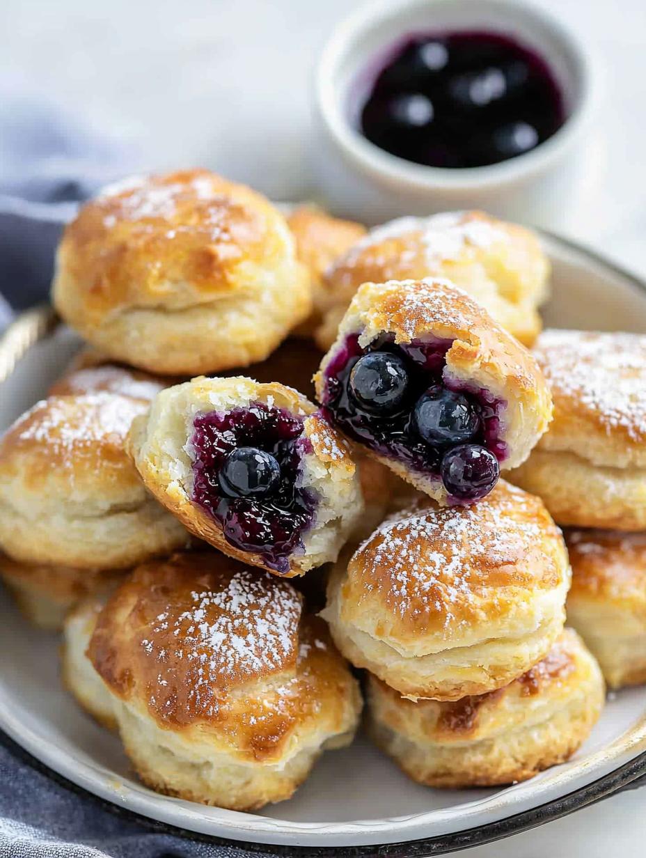 4 Ingredient Blueberry Pie Bombs