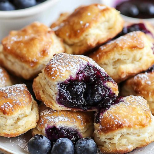 4 Ingredient Blueberry Pie Bombs