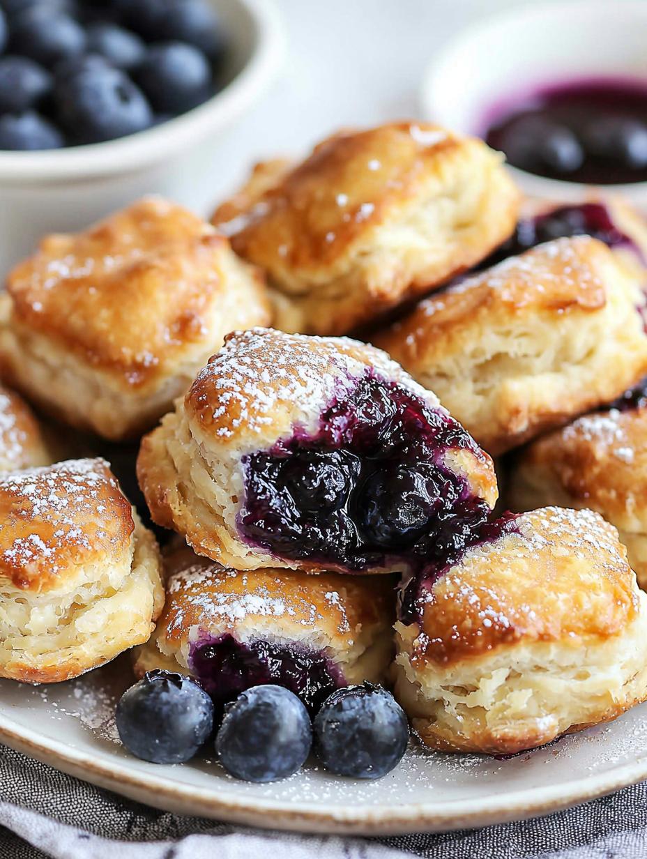 4 Ingredient Blueberry Pie Bombs