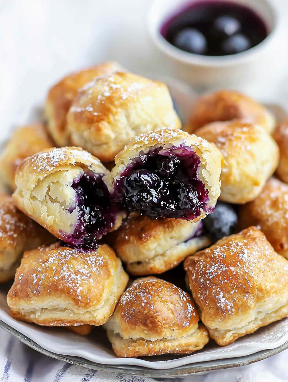 4 Ingredient Blueberry Pie Bombs