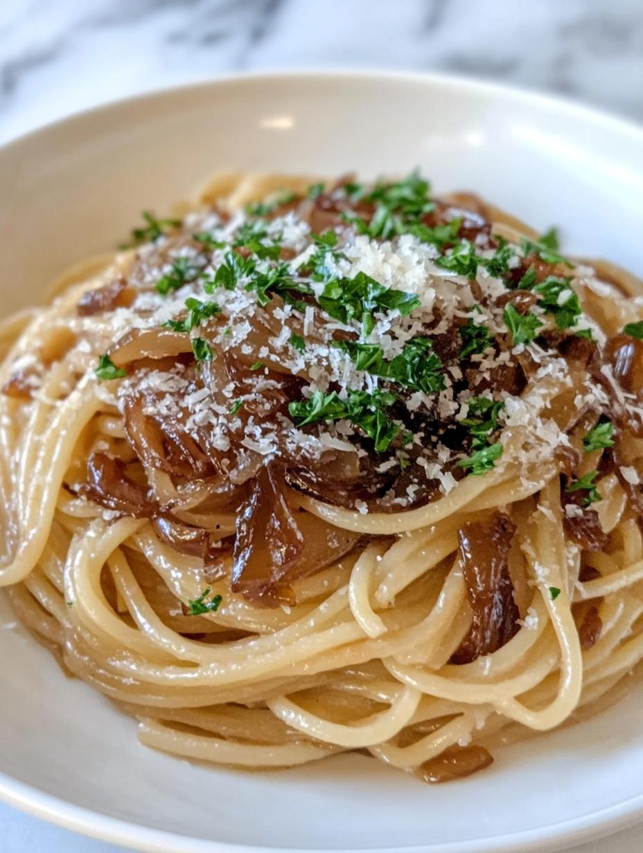 Slow Cooker Caramelized Onions Pasta 