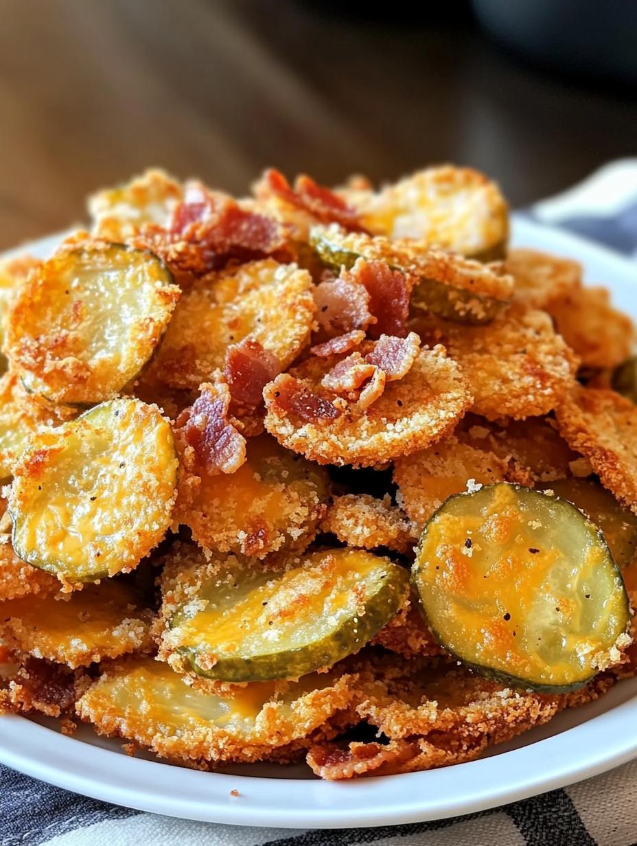 Cheesy Bacon Fried Pickles