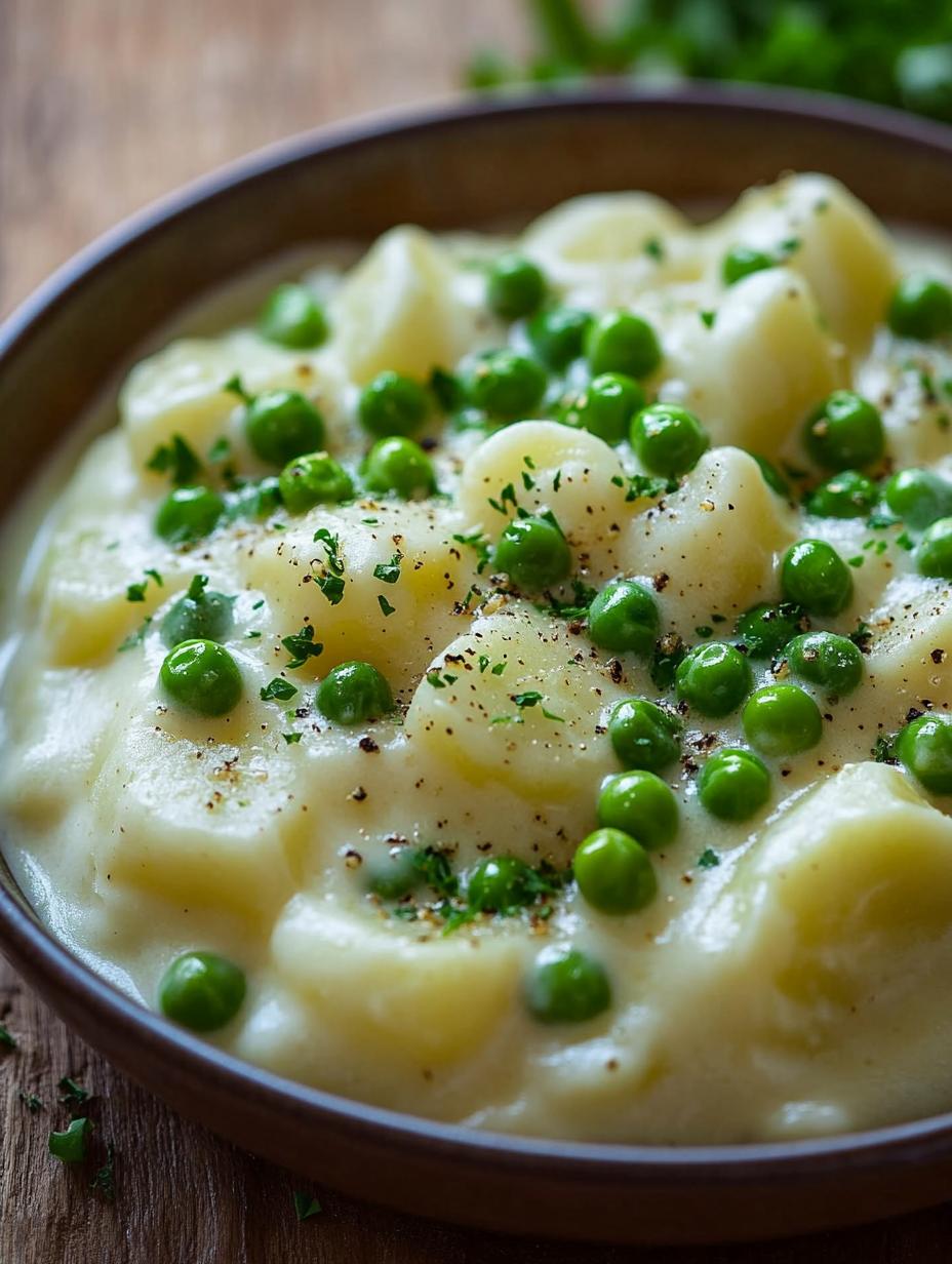 Creamed Potatoes and Peas