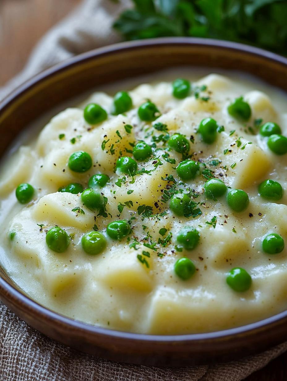 Creamed Potatoes and Peas