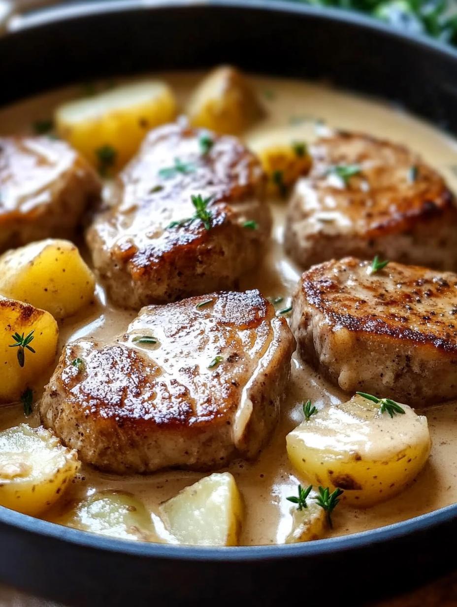 Creamy Pork Chops and Potatoes