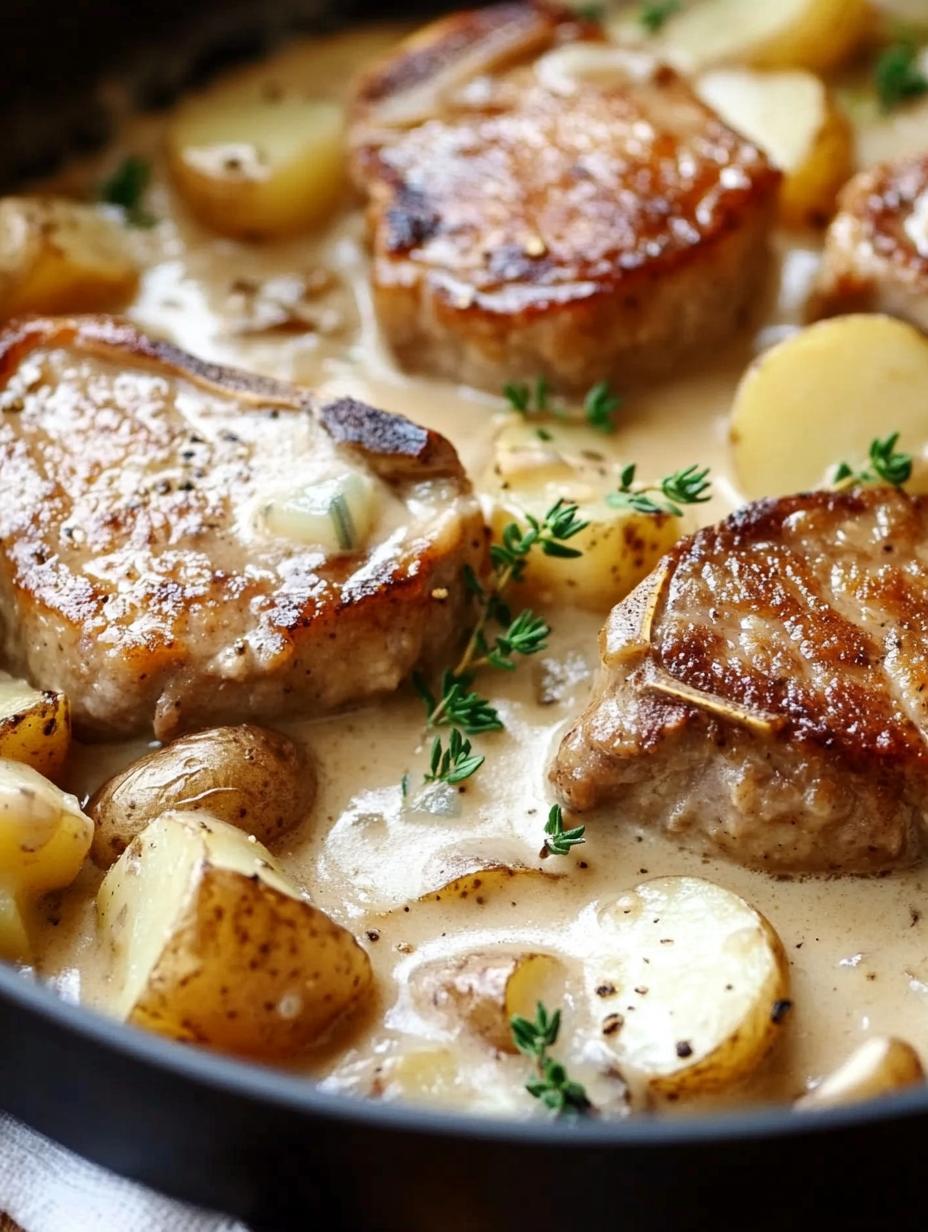 Creamy Pork Chops and Potatoes