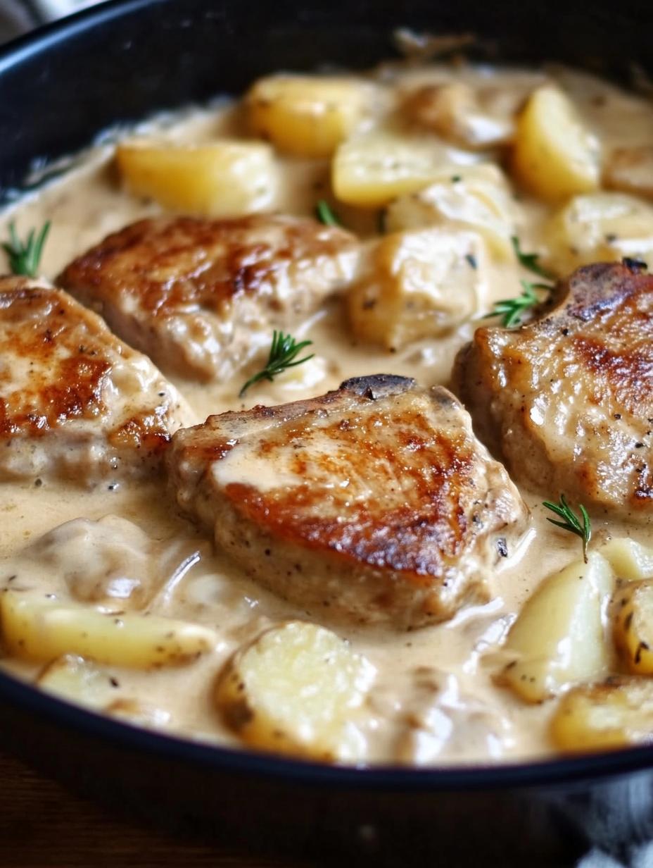 Creamy Pork Chops and Potatoes