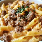 Creamy Slow Cooker Beef Pasta