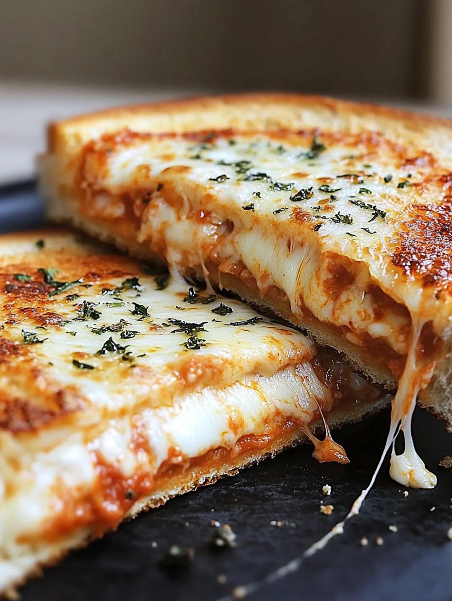 Garlic Parmesan Pizza Grilled Cheese