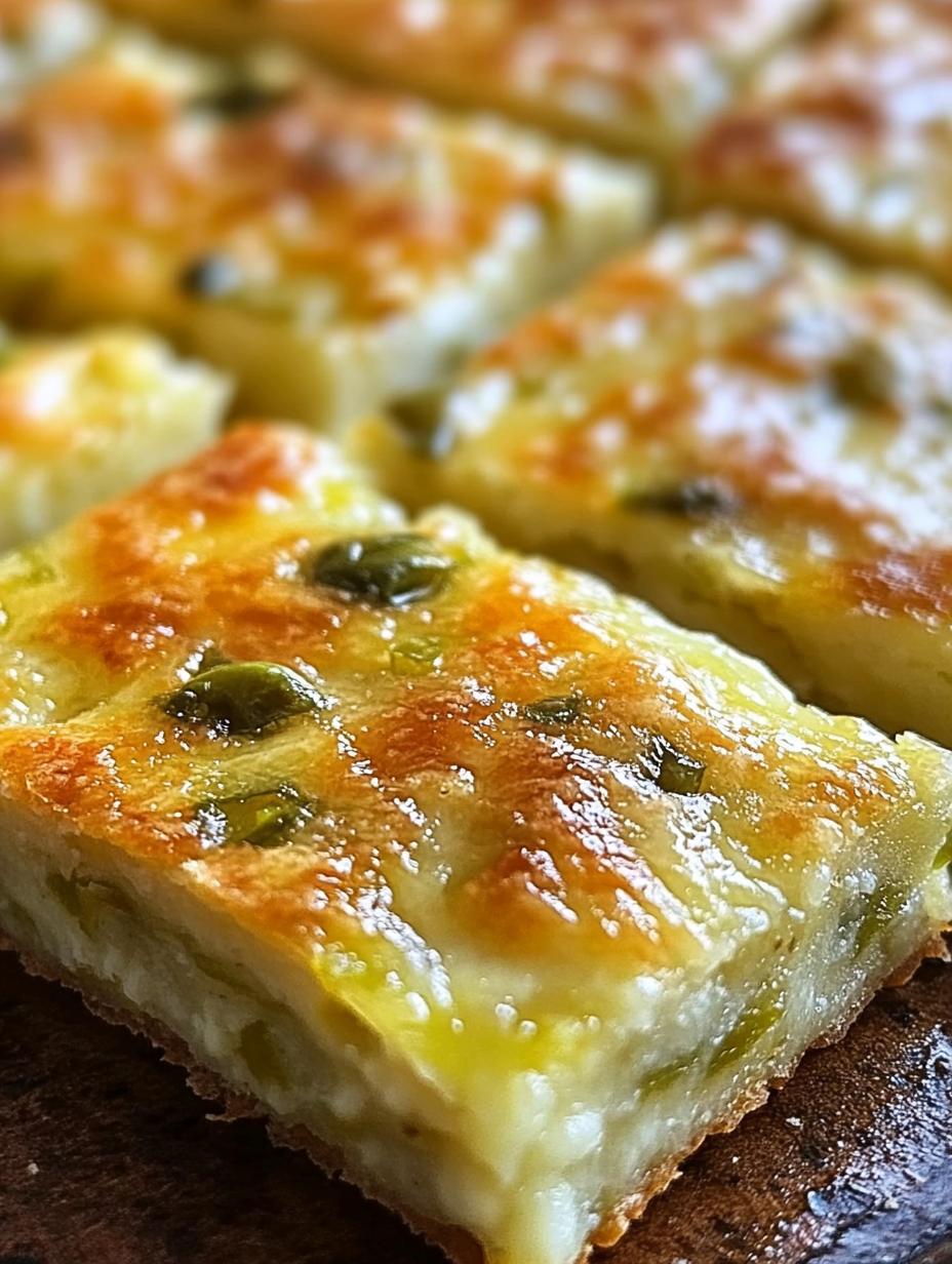 Green Chile Cheese Squares