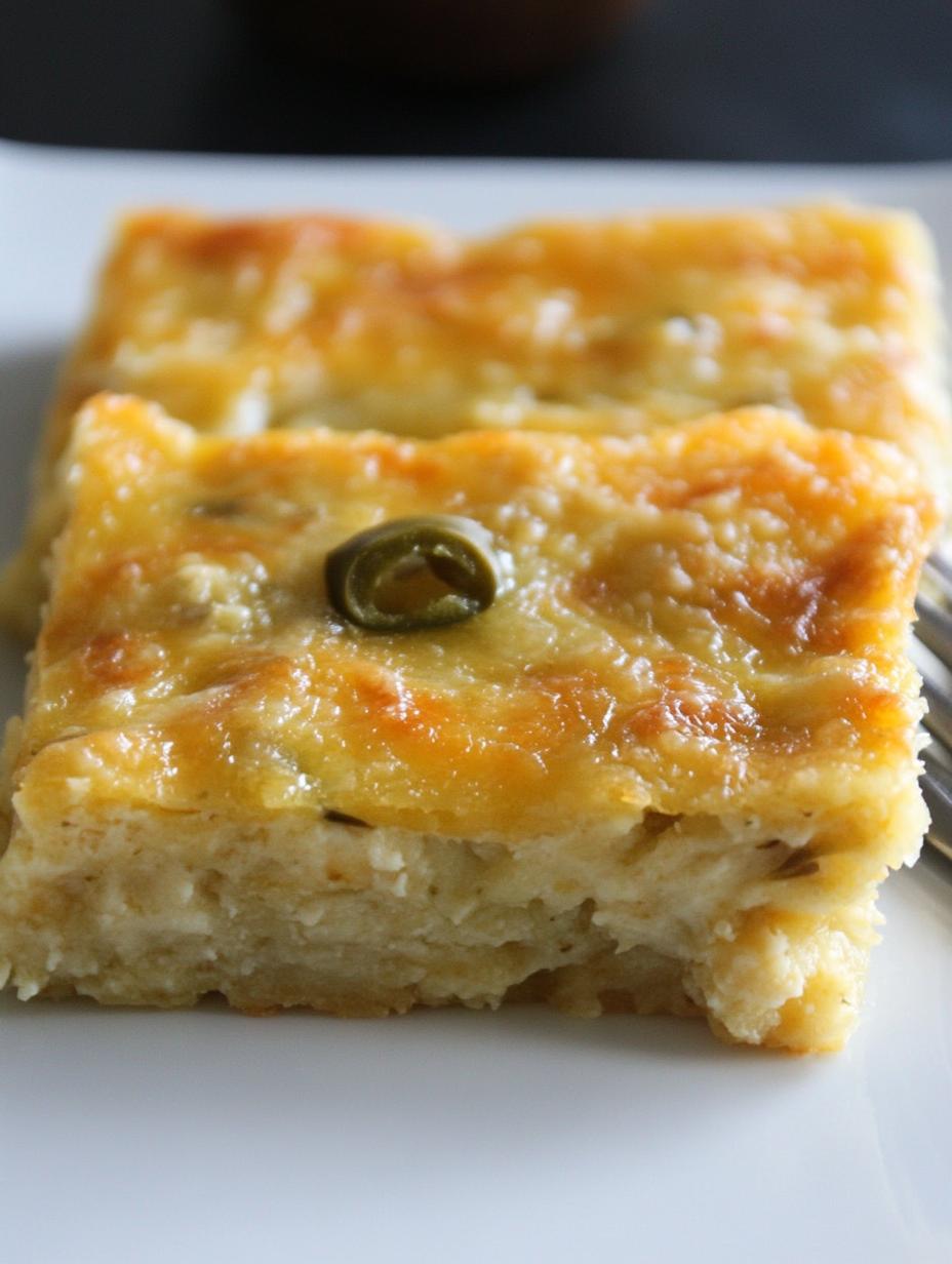 Green Chile Cheese Squares