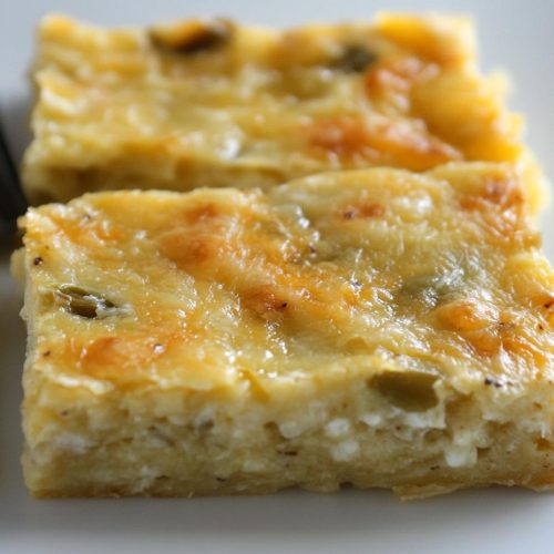 Green Chile Cheese Squares