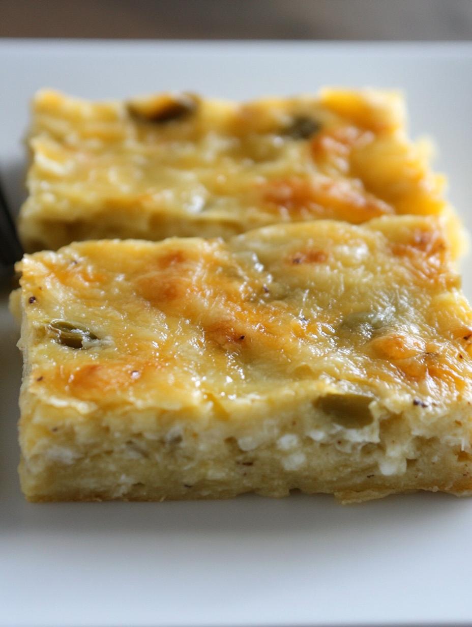 Green Chile Cheese Squares