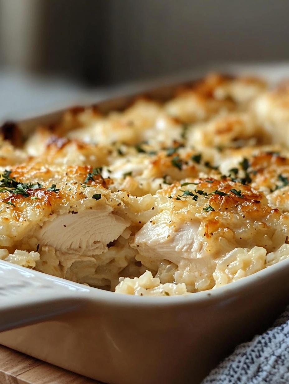 No Peek Chicken Rice Casserole