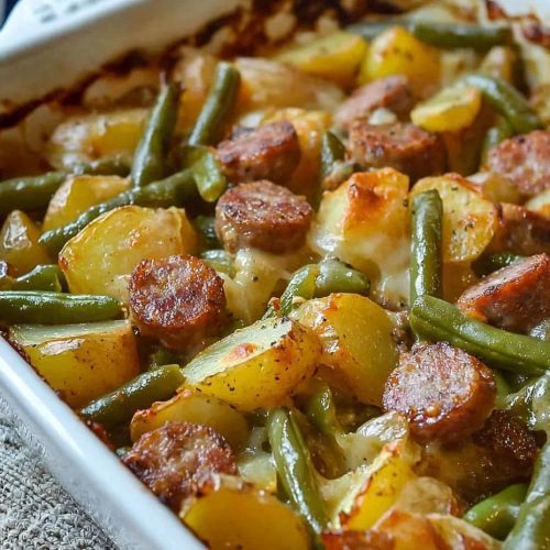 Sausage Green Bean Potato Casserole