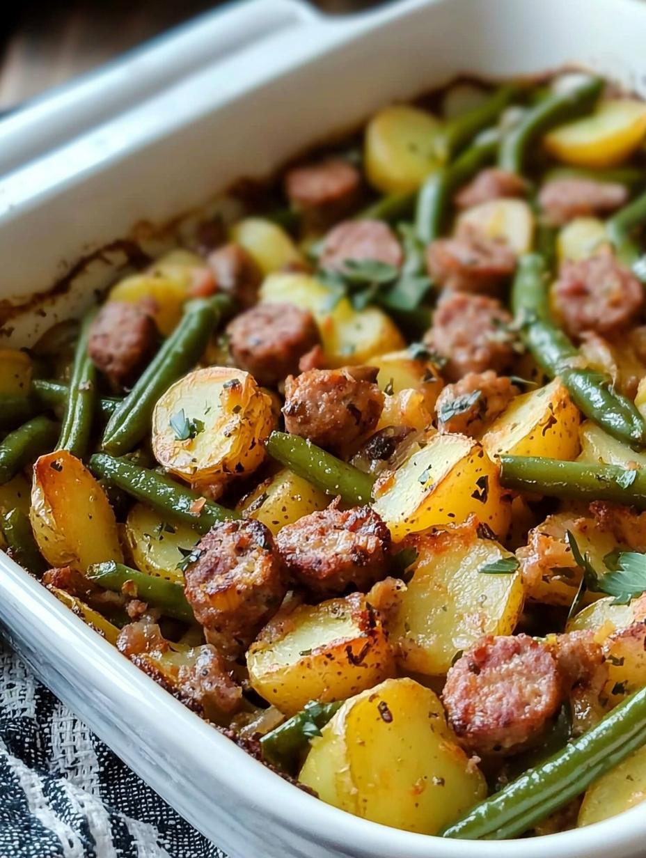 Sausage Green Bean Potato Casserole