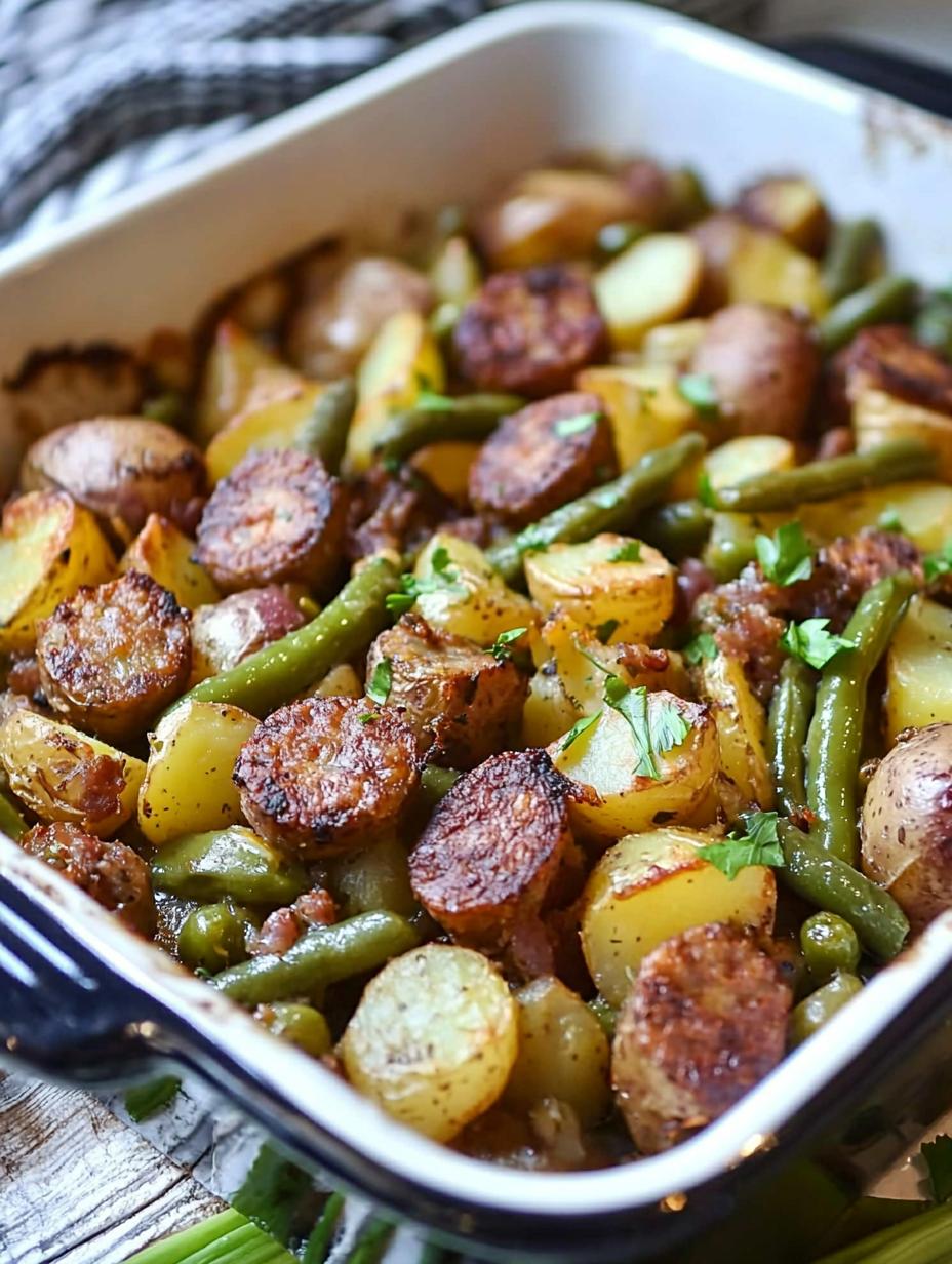 Sausage Green Bean Potato Casserole