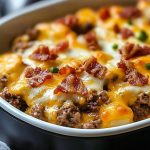 Slow Cooker Bacon Cheeseburger Casserole