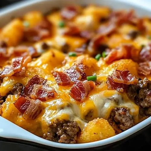 Slow Cooker Bacon Cheeseburger Casserole