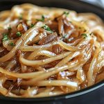 Slow Cooker Caramelized Onions Pasta