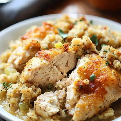 Slow Cooker Chicken & Stuffing