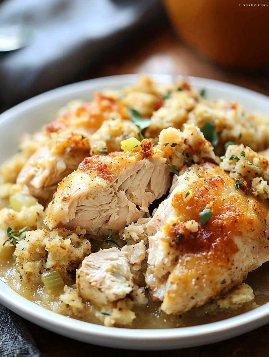 Slow Cooker Chicken & Stuffing