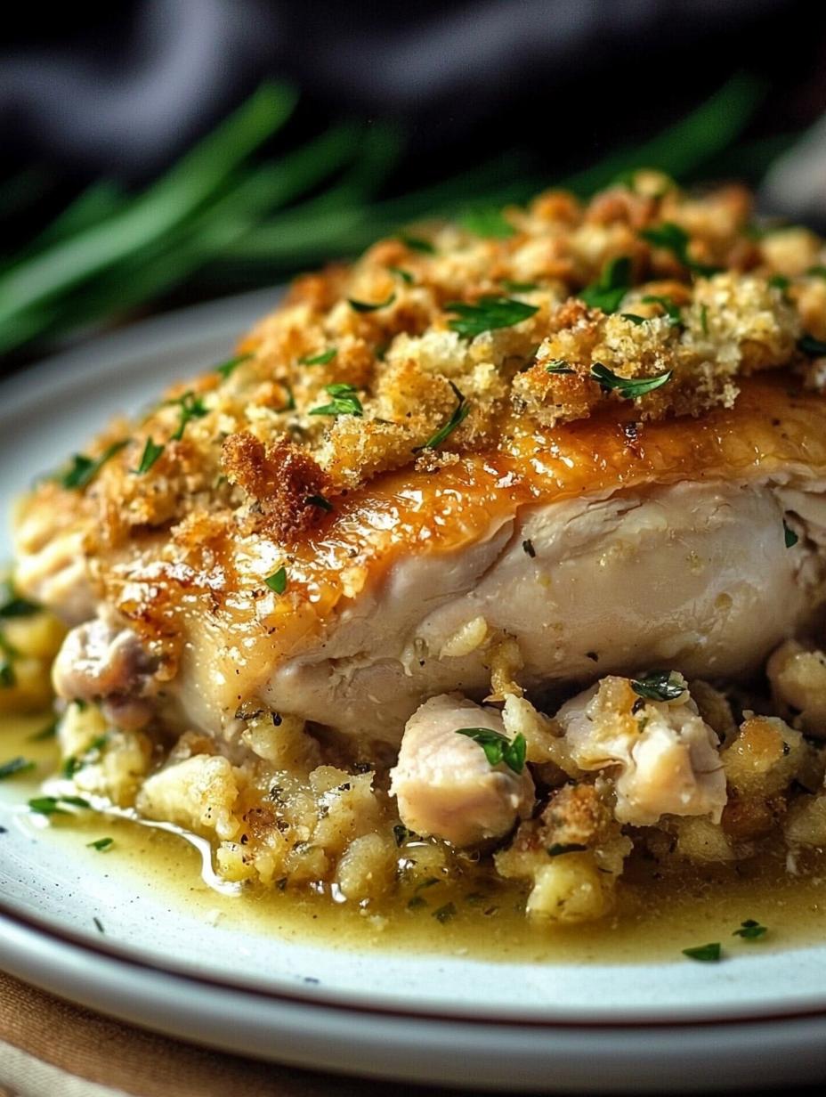 4-Ingredient Slow Cooker Chicken with Stuffing