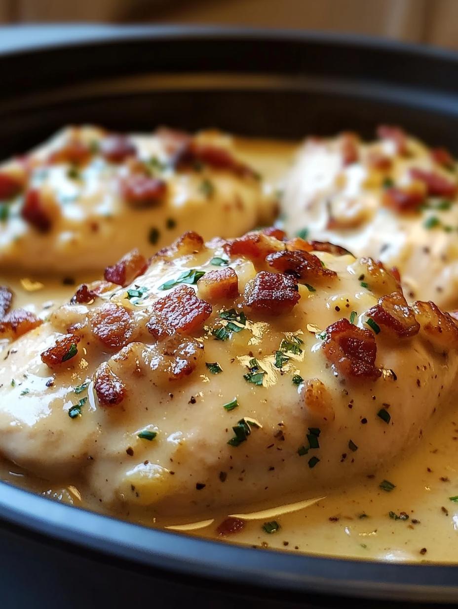 Slow Cooker Creamy Bacon Chicken