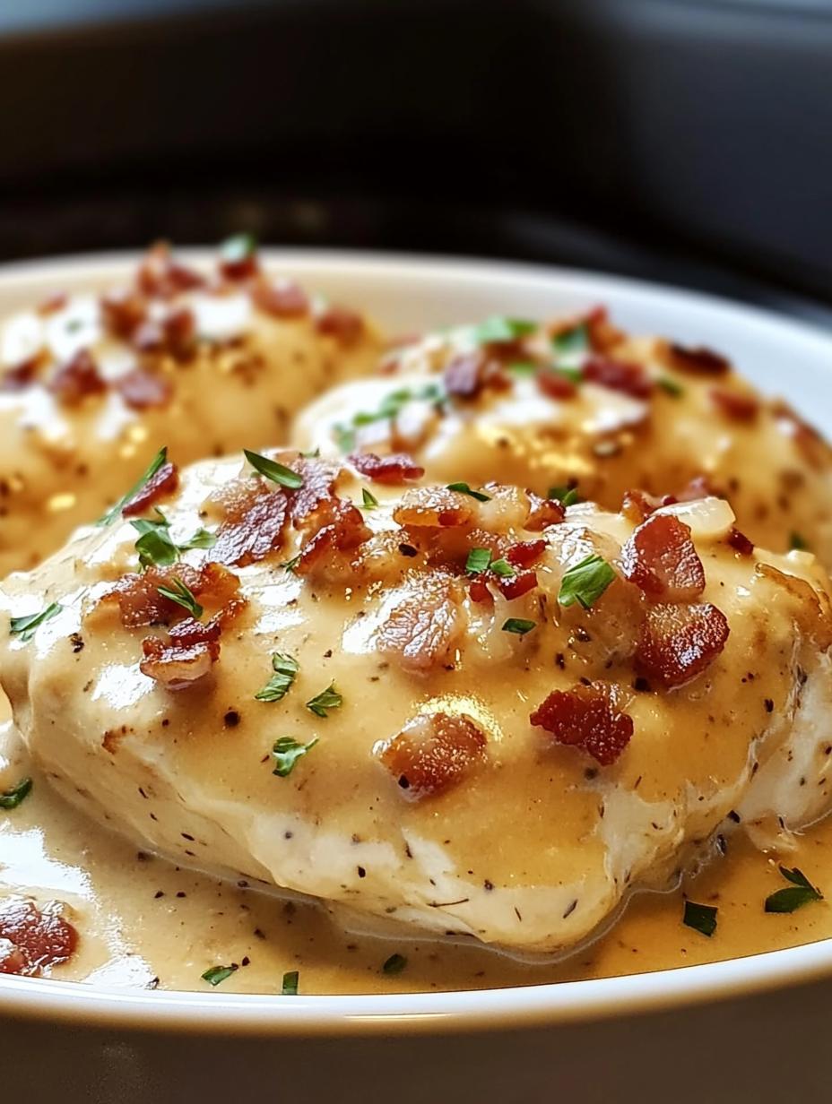  Slow Cooker Creamy Bacon Chicken