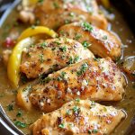 Slow Cooker Lemon Garlic Chicken with Bell Peppers