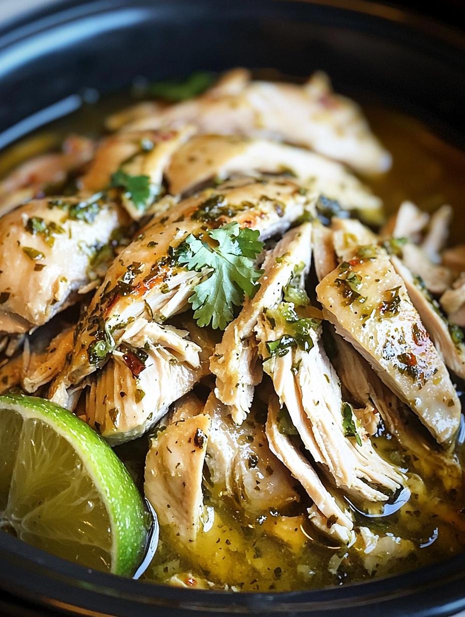 Slow Cooker Lime Cilantro Chicken