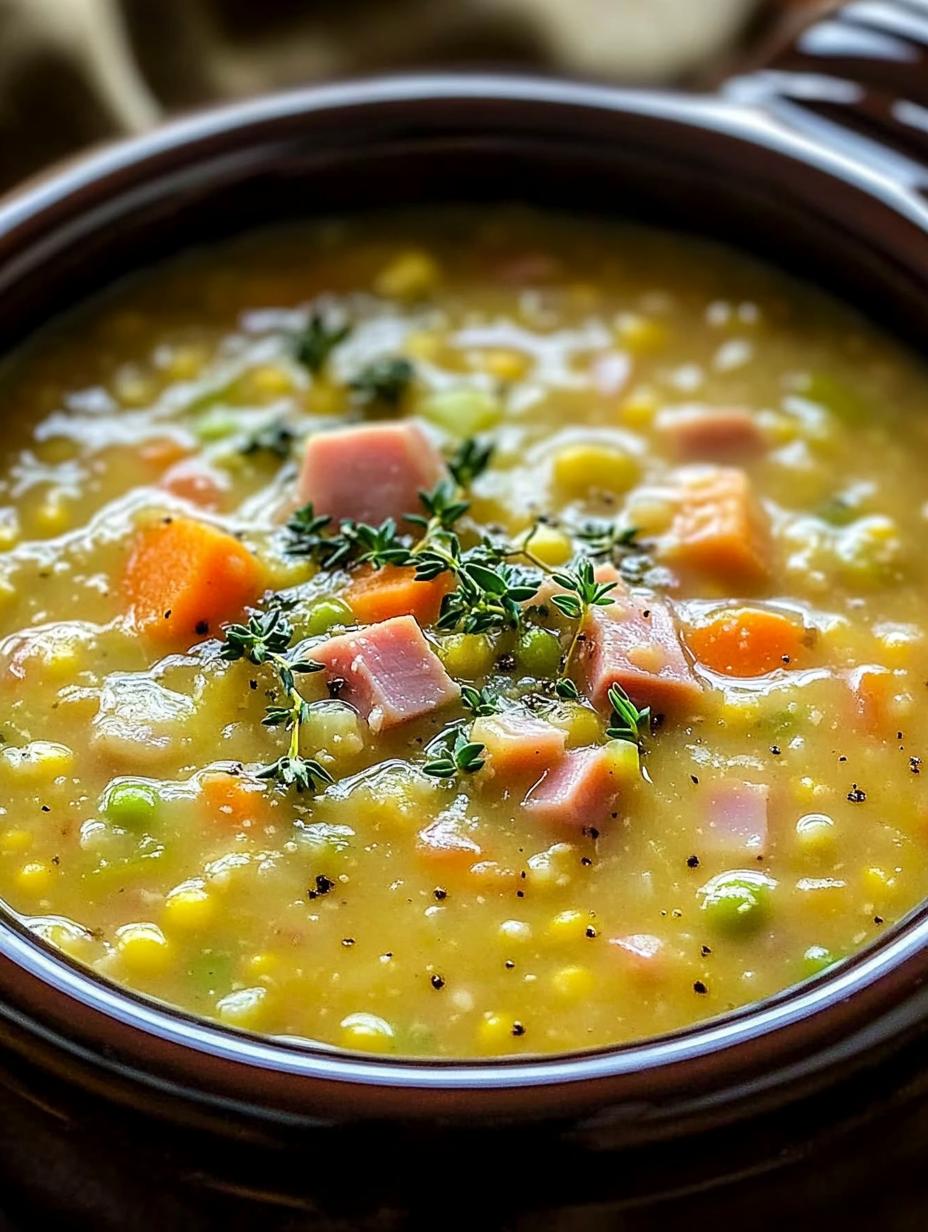 Slow Cooker Pea & Ham Soup