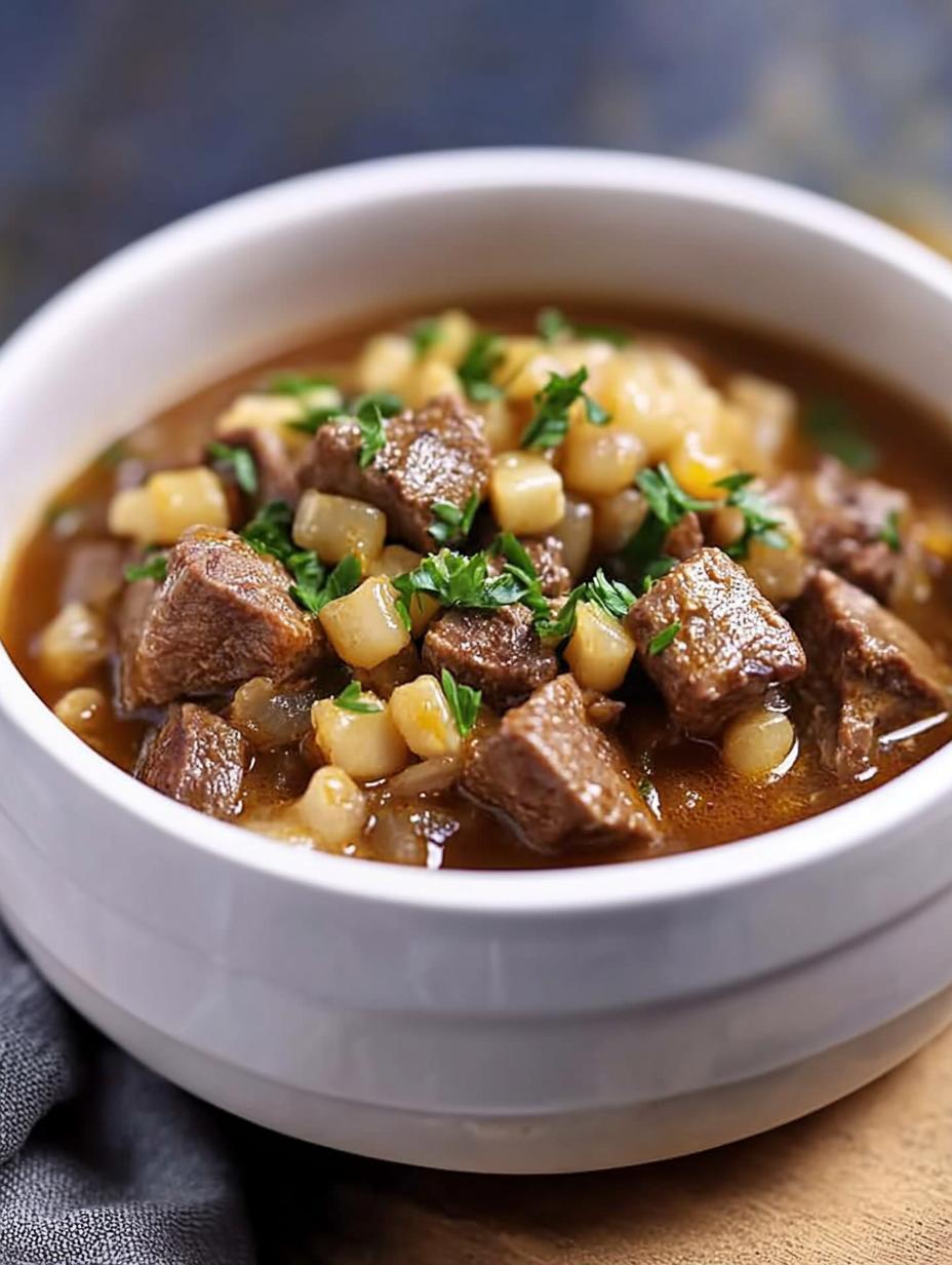 Slow Cooker Beef and Pasta Stew