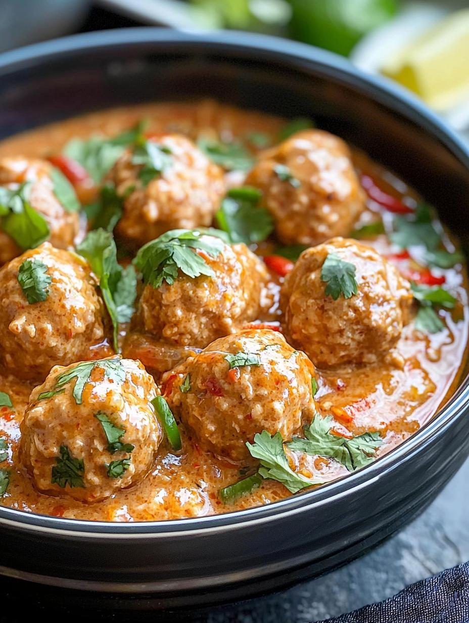 Slow Cooker Thai Chicken Meatballs