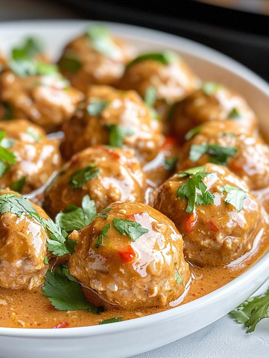 Slow Cooker Thai Chicken Meatballs