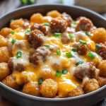 Tater Tot Sausage Breakfast Bowl with Gravy