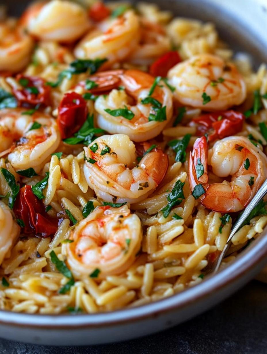 Tuscan Shrimp Orzo