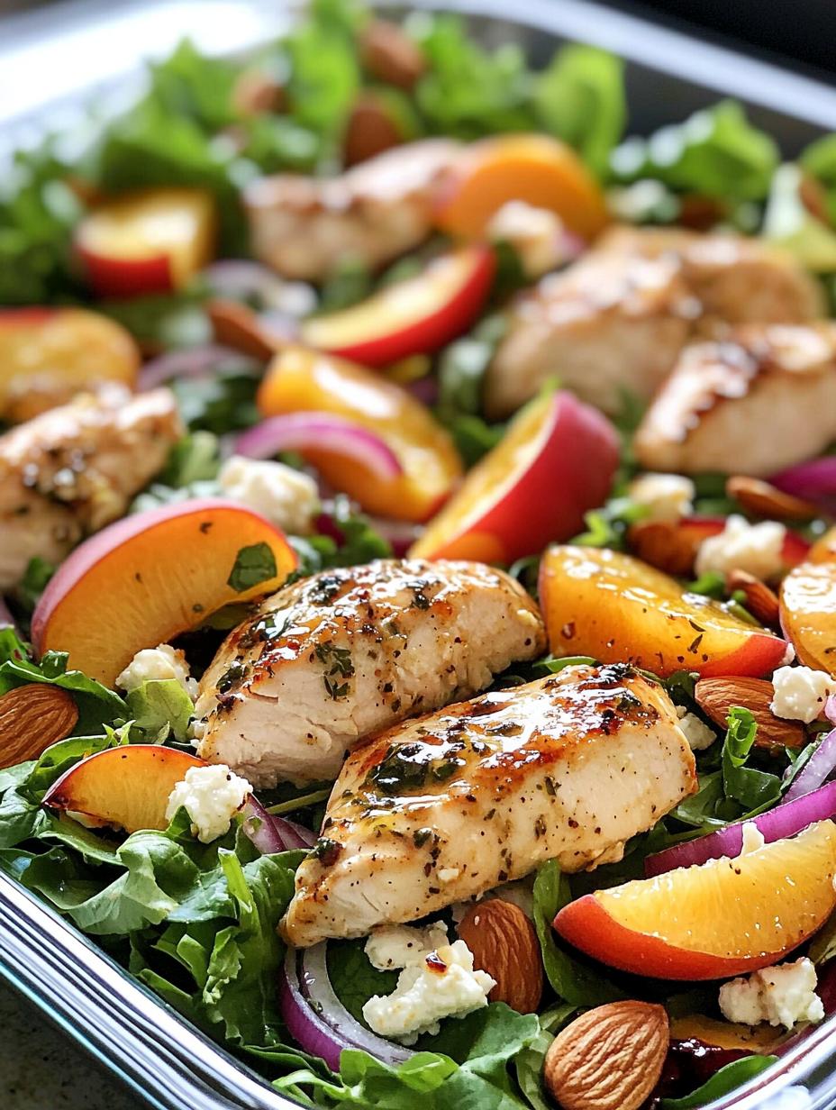 Baked Nectarine Chicken Salad