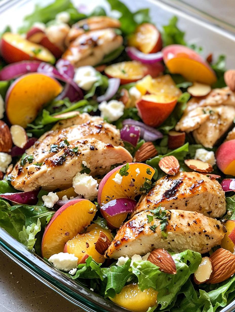 Baked Nectarine Chicken Salad