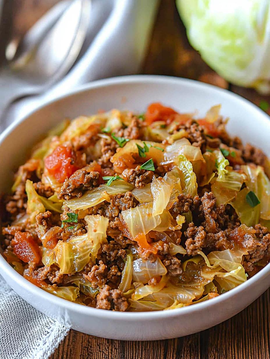 Cabbage and Ground Beef